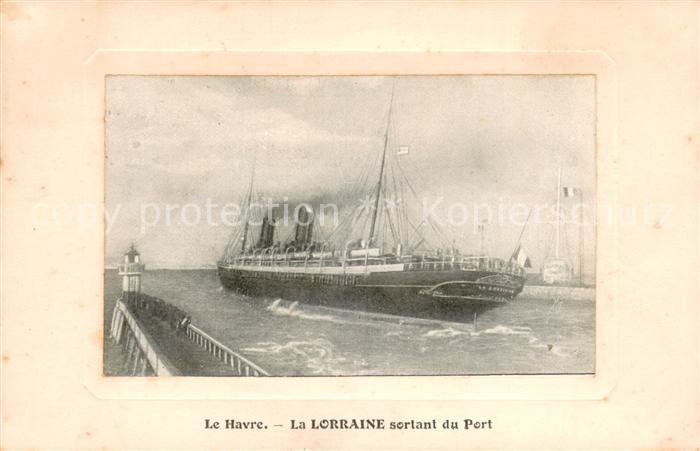 Dampfer Oceanliner Le Havre-La Lorraine
