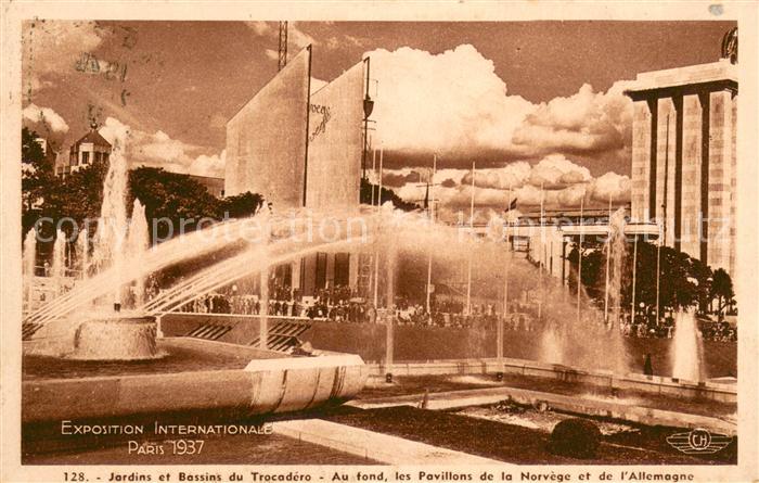 Exposition Internationale Paris 1937 CH Nr.128 Jardis et Bassins du Trocadéro