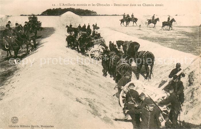 Militaria France L´Artillerie montee et les Obstacles