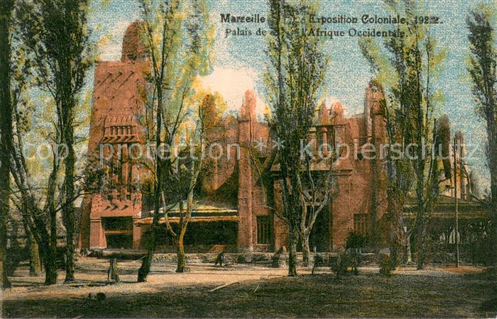 Exposition Coloniale Marseille 1922 Palais de Afrique Occidental