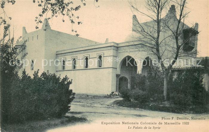 Exposition Coloniale Marseille 1922 LePalais de la Syrie