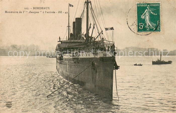 Dampfer Oceanliner BORDEAUX Amazone