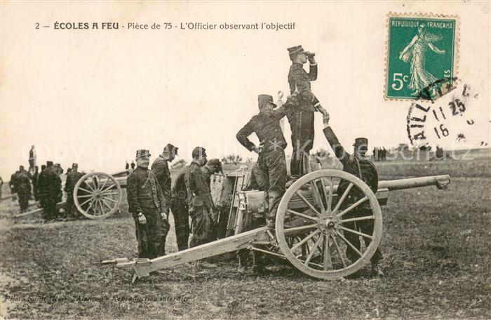 Militaria Soldatenleben Ecoles a Feu Piece de 75