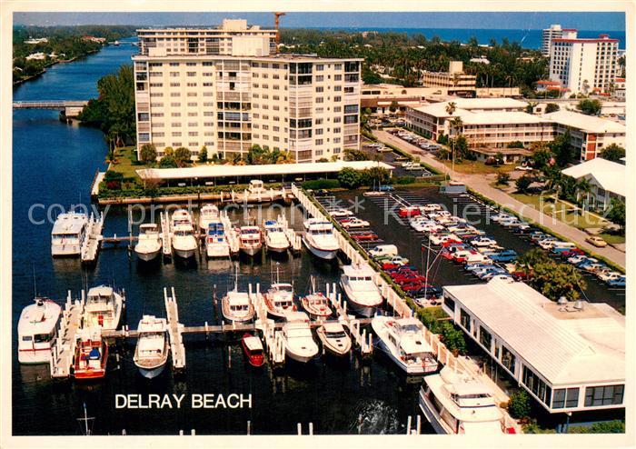 Delray Beach Florida Fliegeraufnahme Yachtsmen anchor their boats at the marina