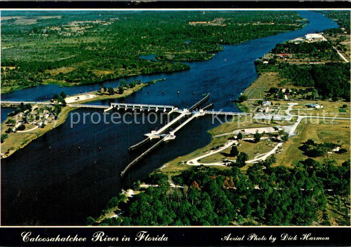 Florida US-State Caloosahatchee River Air view