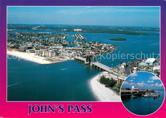 Madeira Beach USA Johns Pass Village Air view