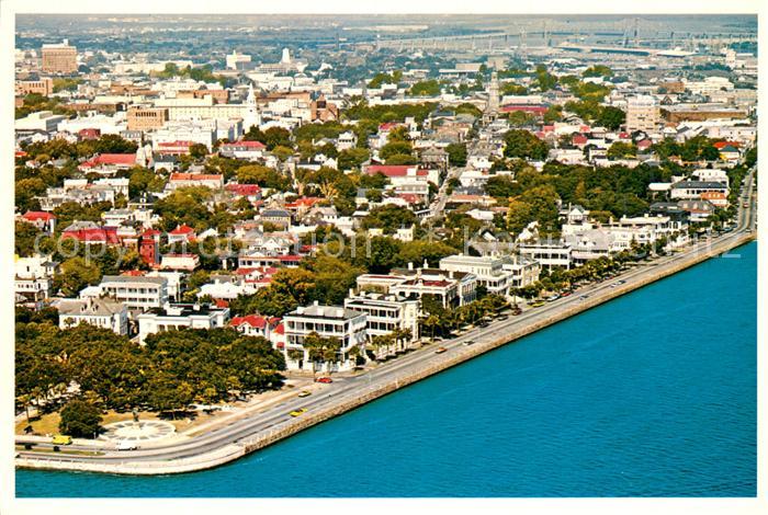 Charleston South Carolina Aerial view from East Battery