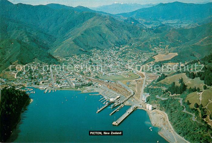 Picton New Zealand South Island terminal for the Cook Strait Rail Ferries Air vi
