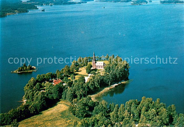 Smaland Sandviks kyrka Fliegeraufnahme
