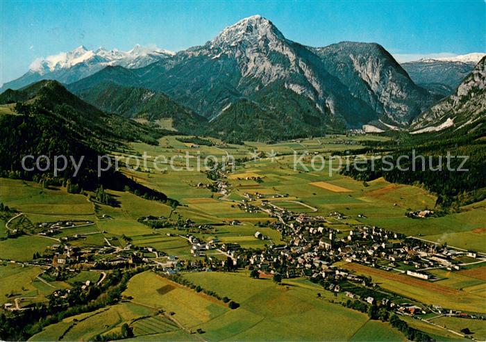 Groebming Steiermark Fliegeraufnahme mit Stoderzinken und Dachstein