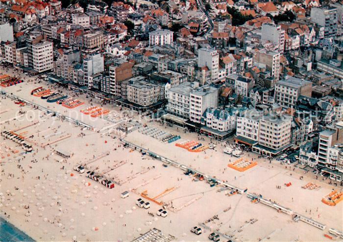De Panne Strand und Promenade Fliegeraufnahme