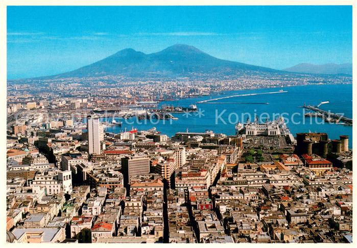 Napoli Neapel Veduta della citta dalla Certosa di San Martino Fliegeraufnahme