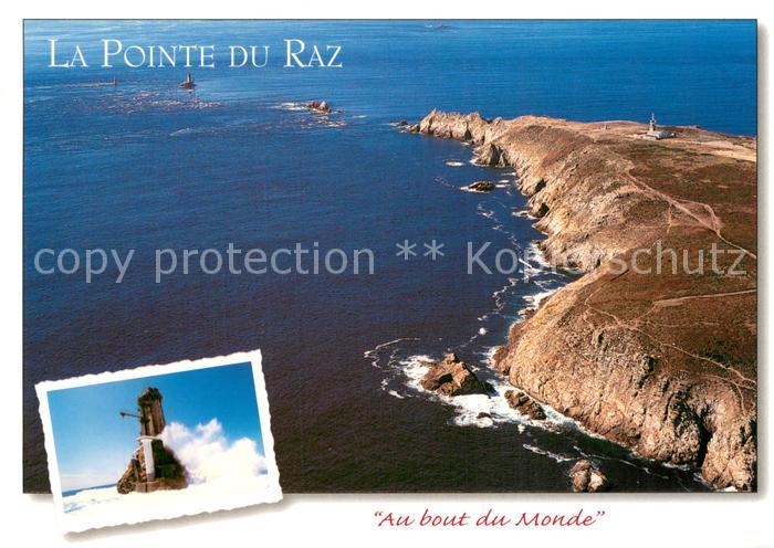 Plogoff La Pointe du Raz L’eperon final les flots a l’assaut du phare de la Viei