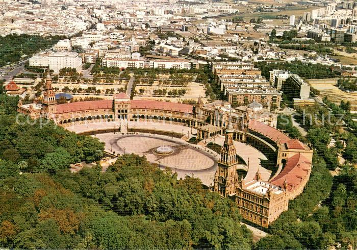 Sevilla Andalucia Plaza de Espana Fliegeraufnahme
