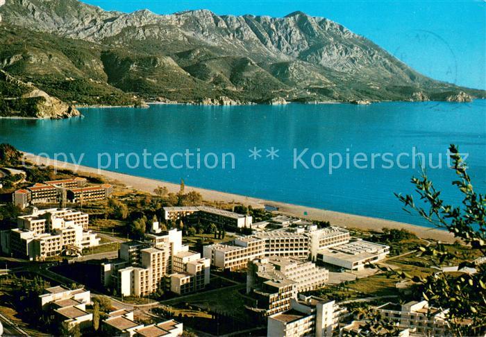 Budva Montenegro Becici Fliegeraufnahme