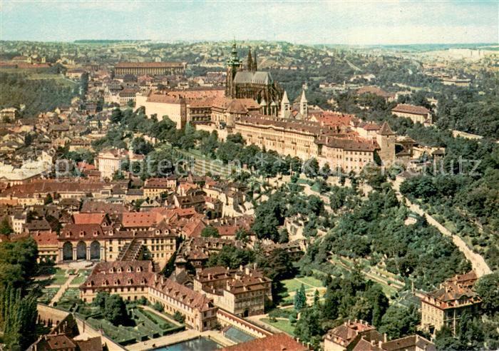 Praha Prahy Prague Aerial view of theMala Strana Quarter and the Prague Castle