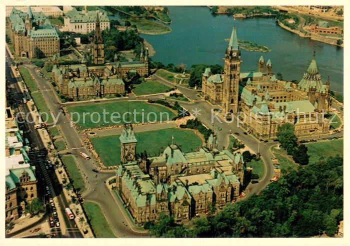 Ottawa Canada Aerial view of Parliament Hill