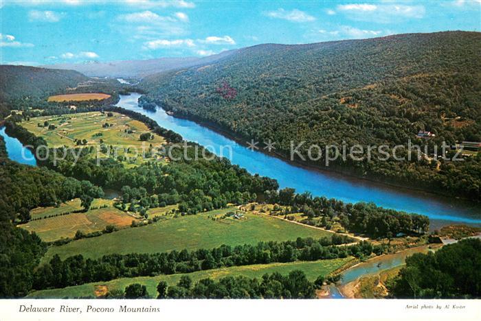 Pennsylvania US-State and New Jersey Delaware River Air view