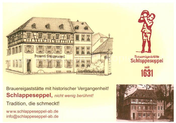 Aschaffenburg Main Brauereigaststaette Schlappseppel Gaststube Theke Braukessel