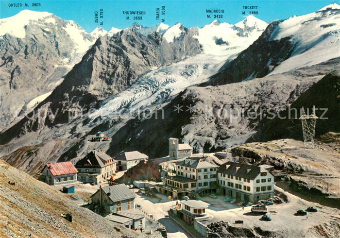 Stilfserjoch Passo dello Stelvio Fliegeraufnahme