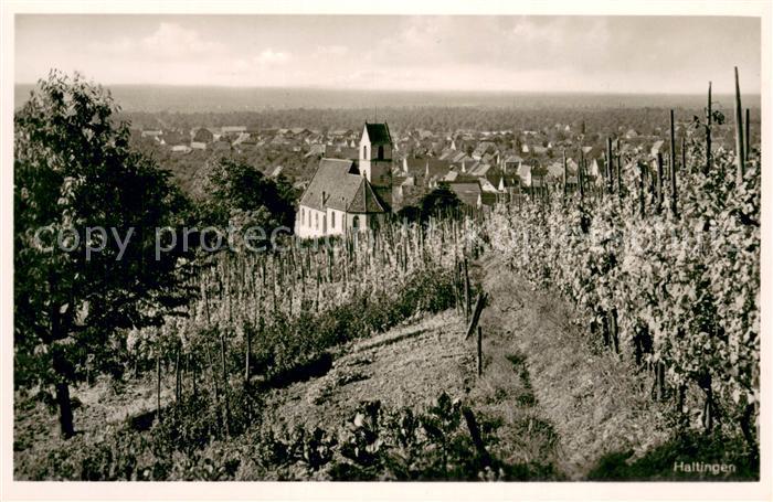 Haltingen Weil am Rhein BW Panorama mit Kirche