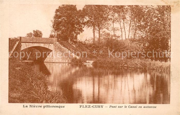 Flez-Cuzy Pont sur le Canal en automne