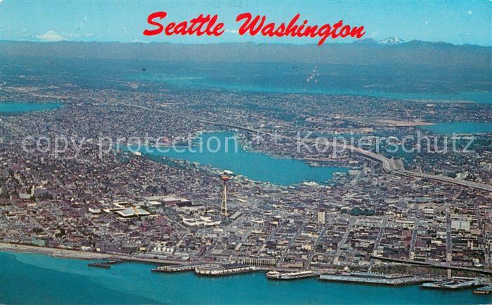 Seattle The waterfront Air view