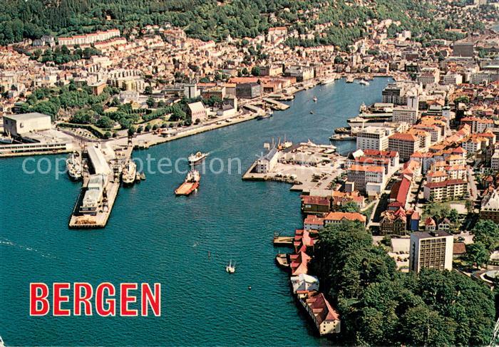 Bergen Norwegen Fliegeraufnahme