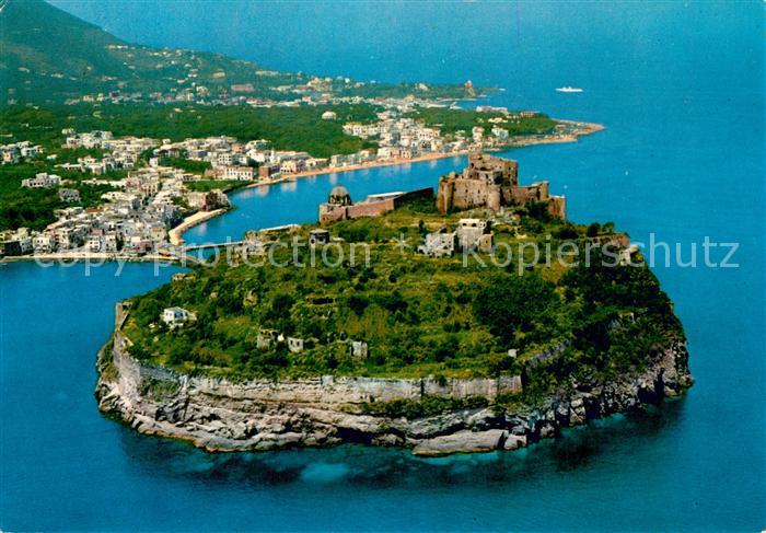 Ischia Fliegeraufnahme mit Aragonischem Schloss