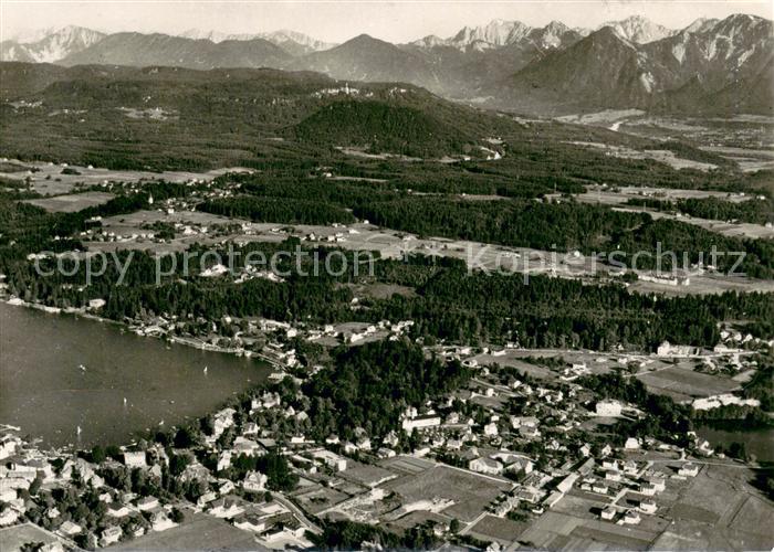 Velden Woerthersee Fliegeraufnahme mit Augsdorf und Karawanken