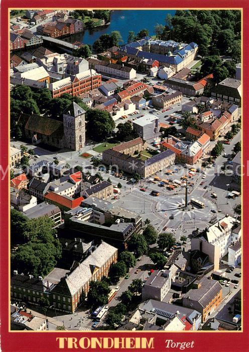 Trondheim Stiftsgarden Torget Var Frue Kirke og Nidelva Fliegeraufnahme