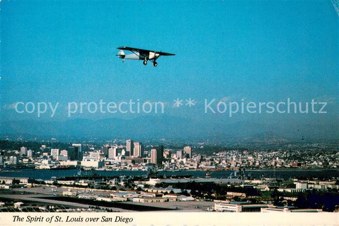 San Diego California The Spirit of St Louis over San Diego
