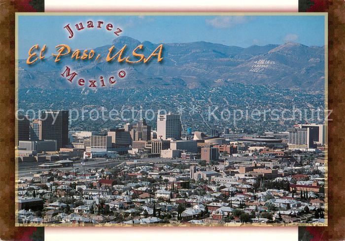 Juarez and El Paso Aerial view