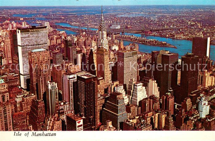 New York City Isle of Manhattan Empire State Building Pan America Building and C