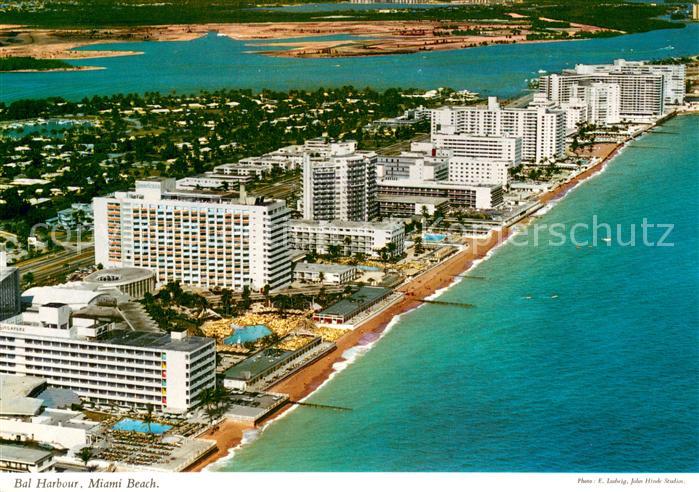 Bal Harbour Aerial view with hotels lining