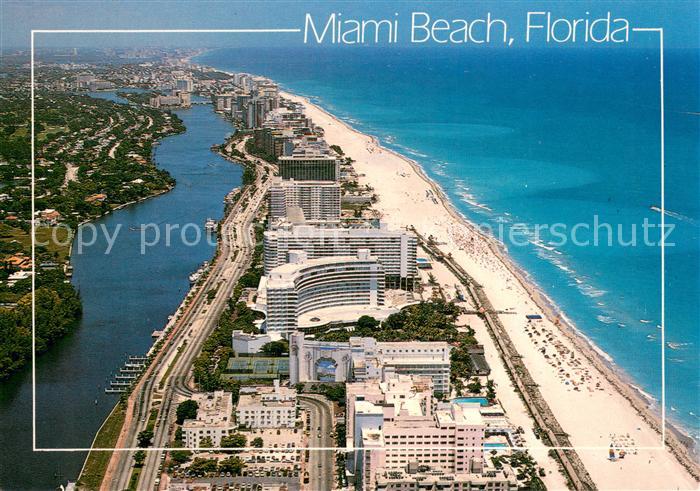 Miami Beach Aerial view Collins avenue