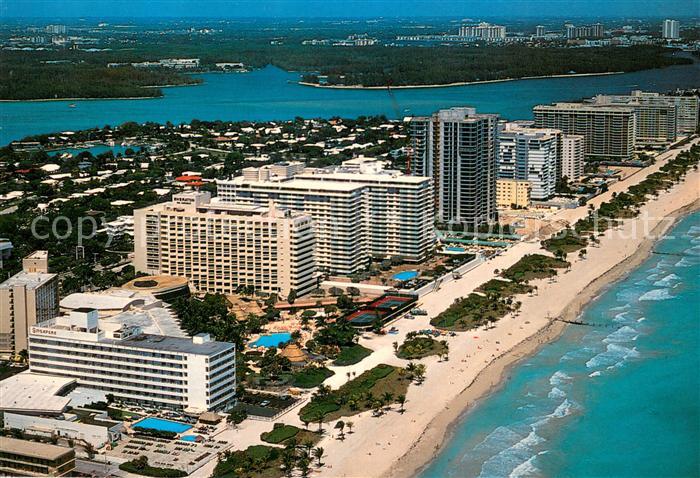 Miami Beach The Sheraton and Singapore Hotels Aerial view