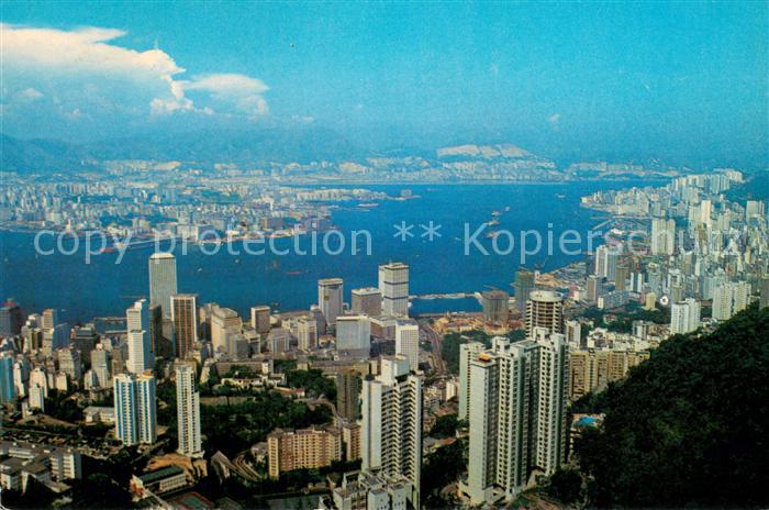 Hong Kong and Kowloon Peninsula Air view