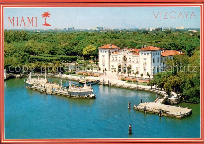 Miami Florida Villa Vizcaya Air view