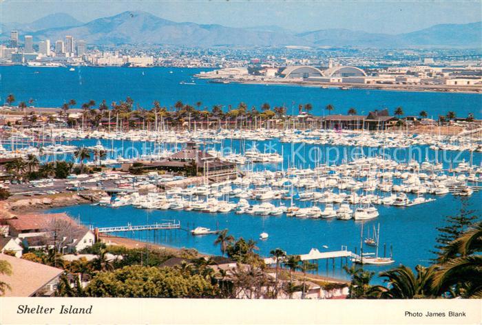 San Diego California Shelter Island Air view