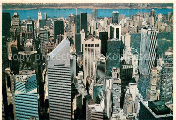 New York City Midtown Manhattans unique skyscrapers Air view