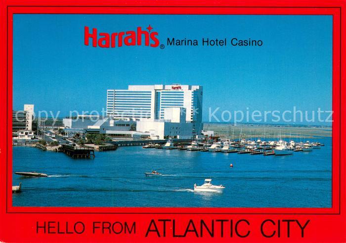 Atlantic City New Jersey Harrahs Marina Hotel Casino Air view