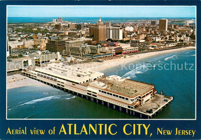 Atlantic City New Jersey Aerial view The bathing beach and Casino Hotels compris