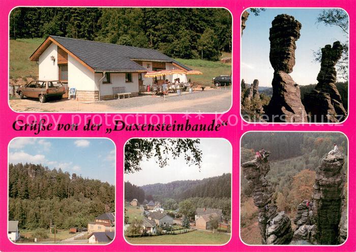 Rosenthal-Bielatal Daxensteinbaude Ottomuehle Saechsische Schweiz Felsformatione