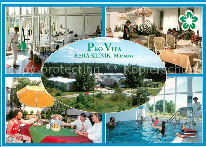 Massow Freidorf Pro Vita Reha Klinik Restaurant Hallenbad Gymnastikraum