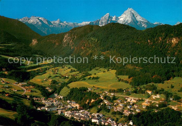 Marktschellenberg Panorama Kurort mit Watzmann Berchtesgadener Land Alpen