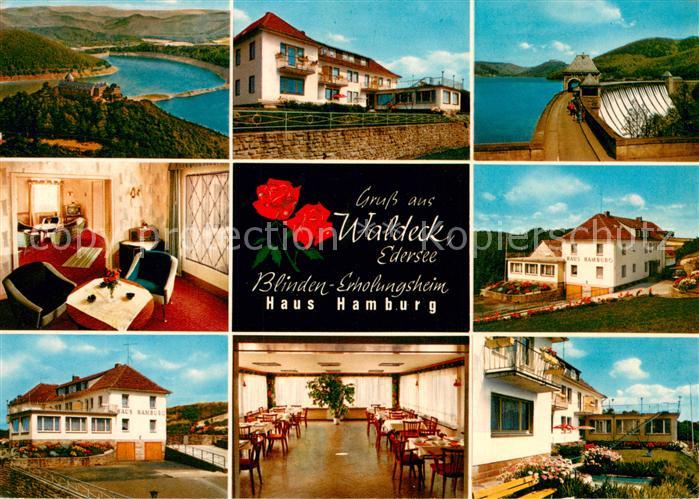 Waldeck Edersee Blinden-Erholungsheim Haus Hamburg Edertalsperre Stausee Staumau