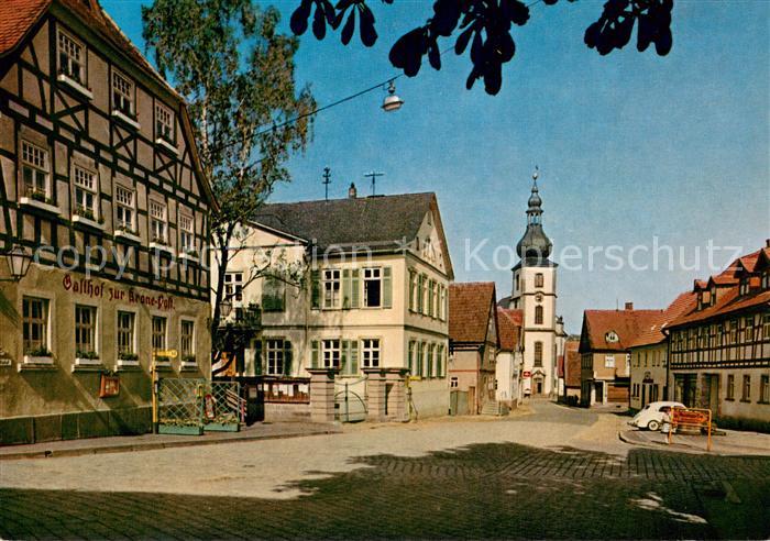 Gersfeld Rhoen Marktplatz Gasthof Kirche Kneipp Luftkurort