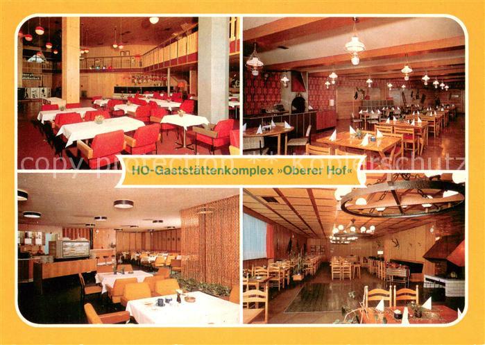 Oberhof Thueringen HO Gaststaettenkomplex Oberer Hof Tanzbar Restaurant Mokkabar