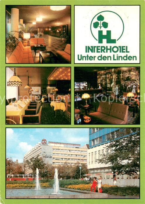 BERLIN  CITY Interhotel Unter den Linden Restaurant Bar Hauptstadt der DDR